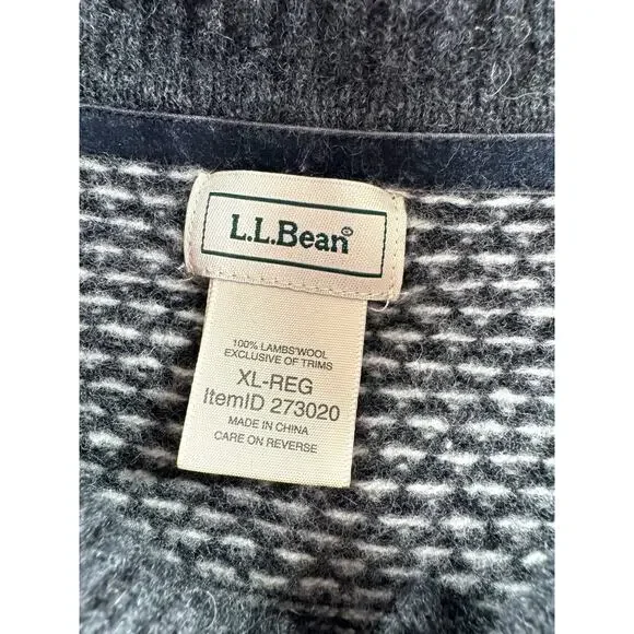 L.L. Bean Lambswool Womens Cardigan Size XL Vintage Cottagecore Grandmacore - Picture 3 of 7